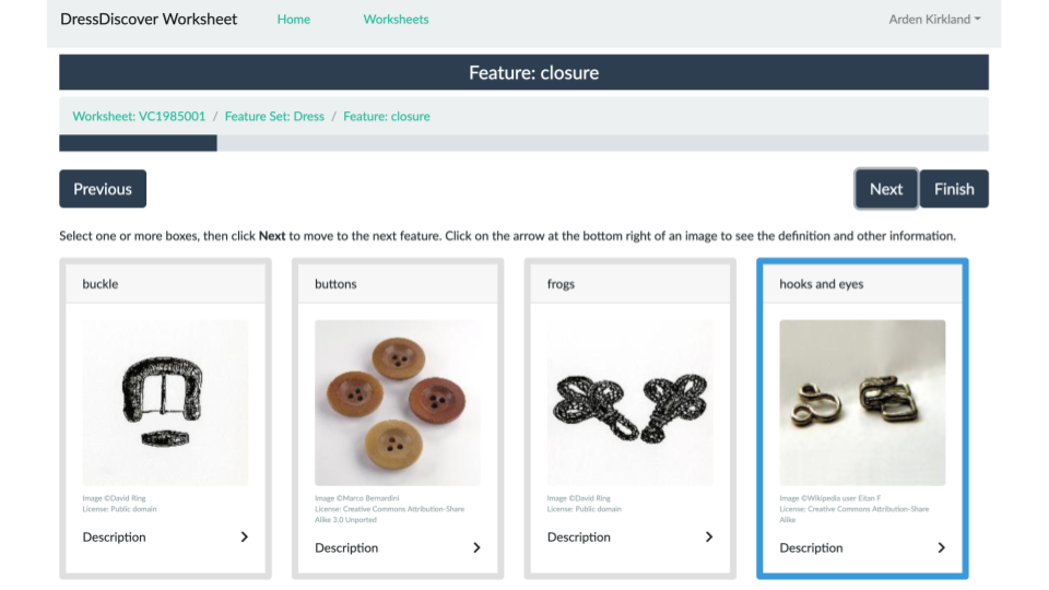 Screenshot of DressDiscover